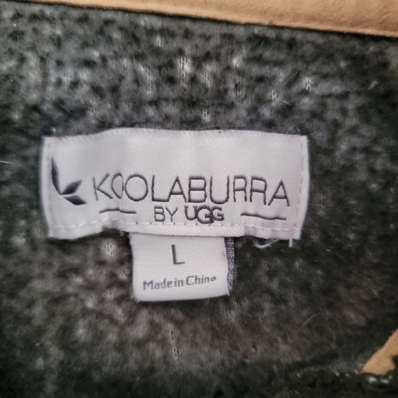 KOOKABURRA By Ugg Brushed Back Sherpa Funnel Neck Camouflage Pullover Size L - Picture 9 of 10